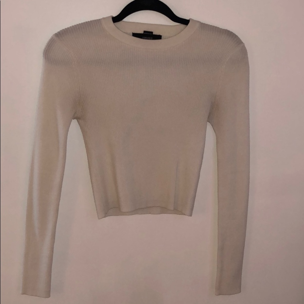 Cropped White Sweater